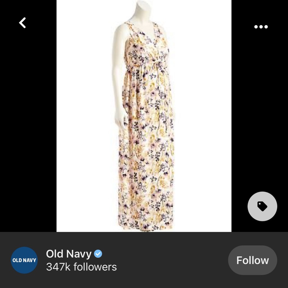 Old Navy floral maxi dress maternity